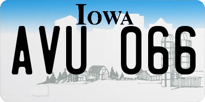 IA license plate AVU066