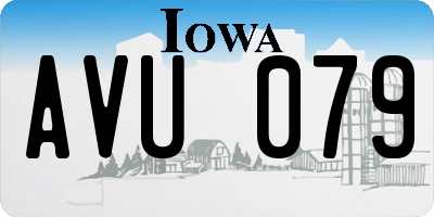 IA license plate AVU079