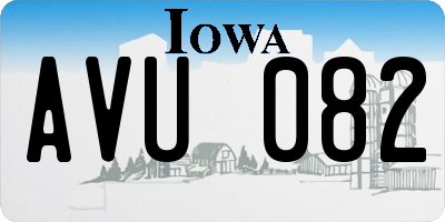 IA license plate AVU082