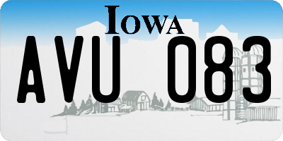 IA license plate AVU083