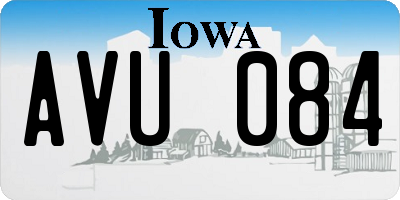 IA license plate AVU084