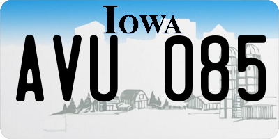IA license plate AVU085