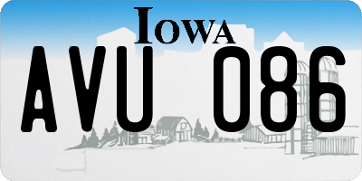 IA license plate AVU086