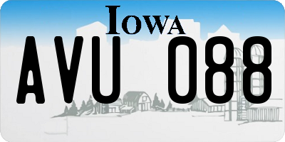 IA license plate AVU088