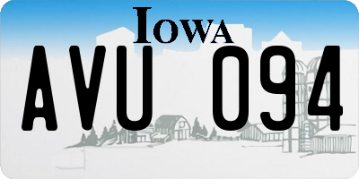 IA license plate AVU094
