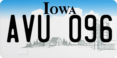 IA license plate AVU096