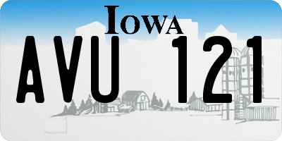 IA license plate AVU121