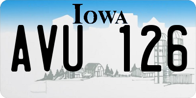 IA license plate AVU126