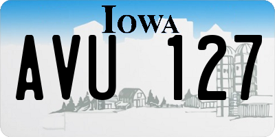 IA license plate AVU127