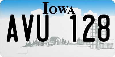 IA license plate AVU128