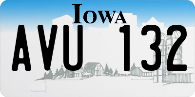 IA license plate AVU132