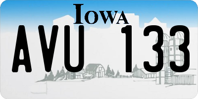 IA license plate AVU133