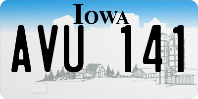 IA license plate AVU141
