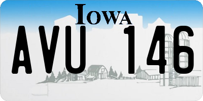 IA license plate AVU146