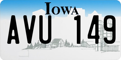 IA license plate AVU149
