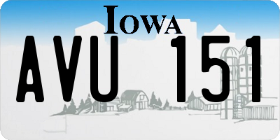 IA license plate AVU151