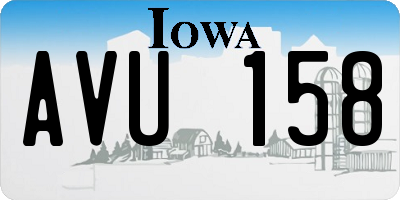 IA license plate AVU158