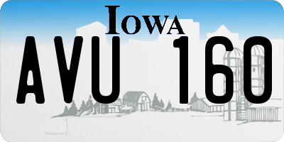 IA license plate AVU160