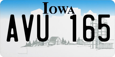 IA license plate AVU165