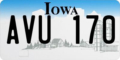 IA license plate AVU170