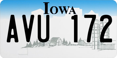 IA license plate AVU172