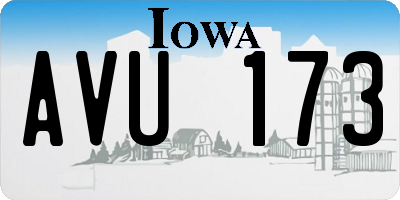 IA license plate AVU173