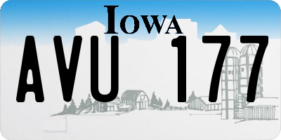 IA license plate AVU177