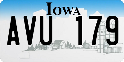 IA license plate AVU179