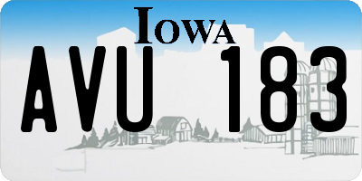 IA license plate AVU183