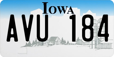 IA license plate AVU184