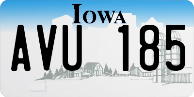 IA license plate AVU185