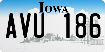 IA license plate AVU186