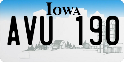 IA license plate AVU190