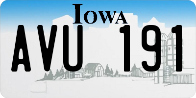 IA license plate AVU191