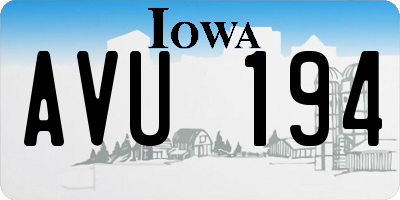 IA license plate AVU194