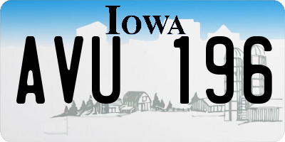 IA license plate AVU196