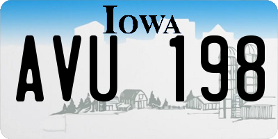 IA license plate AVU198