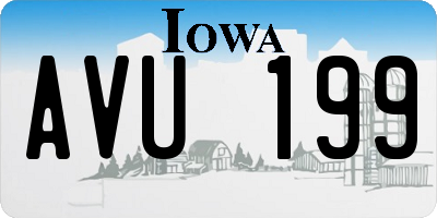 IA license plate AVU199