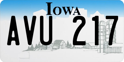 IA license plate AVU217