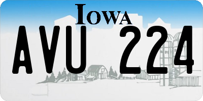 IA license plate AVU224