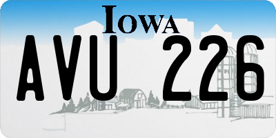 IA license plate AVU226