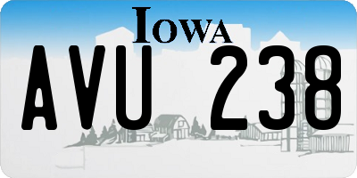 IA license plate AVU238