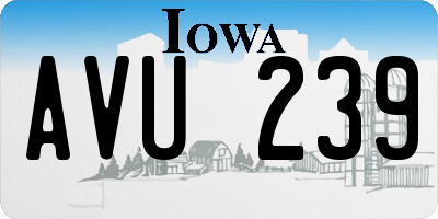 IA license plate AVU239