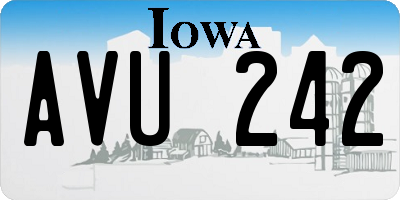 IA license plate AVU242