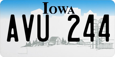 IA license plate AVU244
