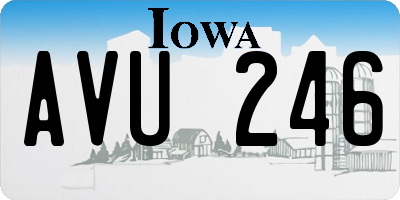 IA license plate AVU246