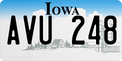 IA license plate AVU248