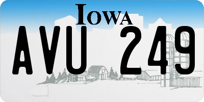 IA license plate AVU249
