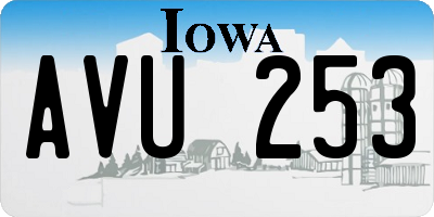 IA license plate AVU253