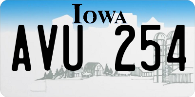 IA license plate AVU254